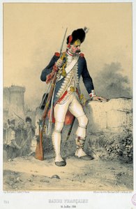 Lid van de Franse garde (14 juli 1789). Gravure door Nicolas Toussaint Charlet door Nicolas Toussaint Charlet