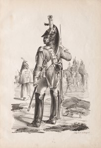 Militaire Kostuums: Grenadier van de Koninklijke Garde, 1814-18 door Nicolas Toussaint Charlet