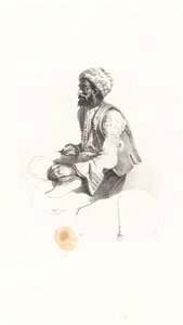 Zittende Turk door Nicolas Toussaint Charlet