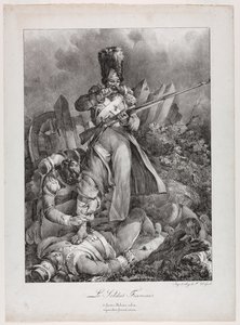 De Franse Soldaat Le Soldat français, 1818 door Nicolas Toussaint Charlet