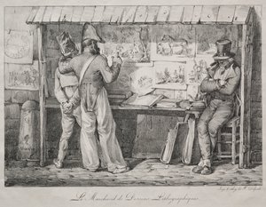 De Lithograaf door Nicolas Toussaint Charlet