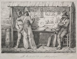 De lithograafhandelaar door Nicolas Toussaint Charlet