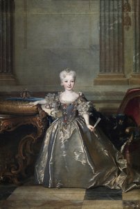 Portret van infante Mariana Victoria van Spanje door Nicolas de Largillière