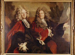 Portret van Wethouder Hugues Desnots en Wethouder Bouhet, gekozen in 1702 door Nicolas de Largillière
