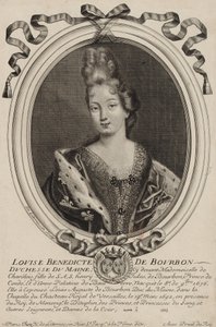 Gravure van Louise Bénédicte de Bourbon (hertogin van Maine), door Nicholas de Larmessin uit Parijs circa 1690 door Nicolas de Larmessin