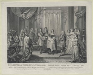 Koning van Frankrijk Lodewijk XIV (gravure)