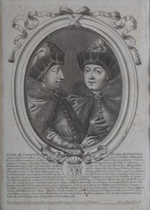 De tsaren Ivan Alexeyevich en Peter Alexeyevich van Rusland