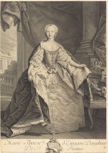 Marie Therese van Spanje, Dauphine van Frankrijk door Nicolas de Larmessin IV after Jean Baptiste Van Loo