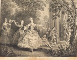 Mlle. Salle door Nicolas de Larmessin IV after Nicolas Lancret