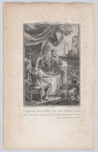 Canto 26, Stanza 39, uit Orlando Furioso, 1774 door Nicolas de Launay