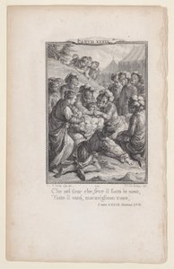 Canto 39, Stanza 57, uit Orlando Furioso, 1774 door Nicolas de Launay