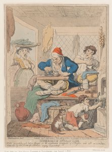 Ellende van het menselijk leven: Terwijl diep in studie en verloren in gedachten in de gecompliceerde door Nicolaus Heideloff