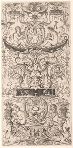 Ornamentpaneel met opschrift "Victoria Augusta" door Nicoletto da Modena