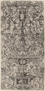 Ornamentpaneel: Mars, god van de oorlog door Nicoletto da Modena