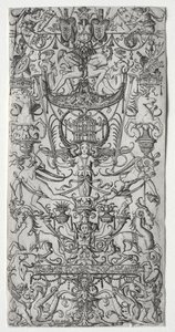 Ornamentpaneel met een vogelkooi, ca. 1500-1512 door Nicoletto da Modena