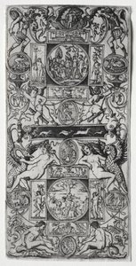 Orpheus en het oordeel van Parijs door Nicoletto da Modena