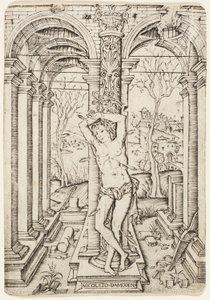 Sint Sebastiaan door Nicoletto da Modena