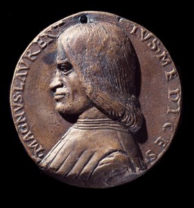Portretmedaille van Lorenzo de Medici, bekend als de Magnifieke (Bronze)