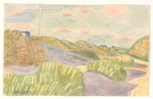Vanaf Vejlby klint. Uitzicht naar het land