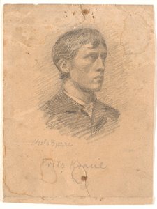 Portret van de schilder Frits Kraul (1862-1935) in 3/4 profiel