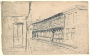 Huizen langs een straat