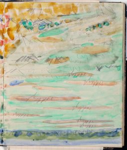 Landschapsstudie. Kleuraanduidingen
