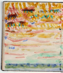 Landschapsstudie. Kleuraanduidingen