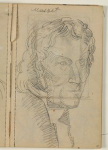 Studie van Thorvaldsen naar Eckersbergs schilderij (1814) door Niels Larsen Stevns