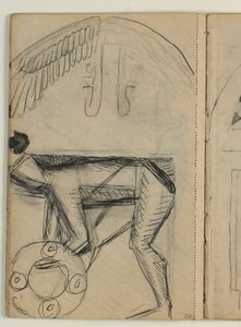 Schets voor het grafmonument van Poul S. Christiansen door Niels Larsen Stevns
