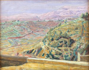 Uitzicht vanaf het kasteelplein, Cagnes door Niels Larsen Stevns