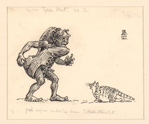 Illustratie voor De dikke kat