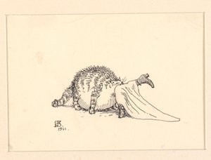 Illustratie voor De dikke kat