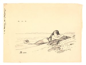Illustratie voor "De zandverstuiving bij Tisvilde" door Niels Skovgaard