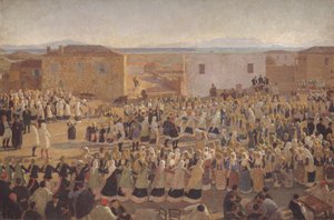 De vrouwen dansen in Megara
