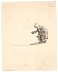 Schets voor "Vilderik Koningszoon en Miseri Meisje" (f.o.) en "De kleine slang" (twee voorstudies f.n.)