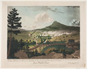 Gevecht bij Berbyegaard in Enningdalen, bij Frederichshald, op 12 september 1808 door Niels Truslew