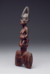 Shango dansstaf ("oshe" Shango), eind 19e tot begin 20e eeuw
