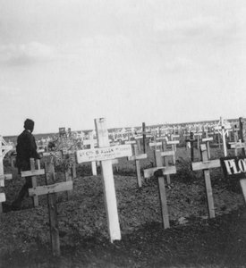 Britse oorlogsbegraafplaats, Gouzeaucourt, Frankrijk, Eerste Wereldoorlog, ca. 1917-1918