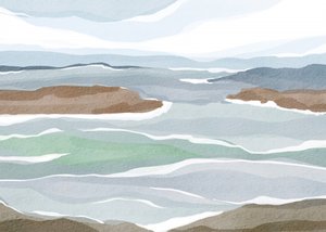 Abstracte oceaanlagen door Nikita Jariwala