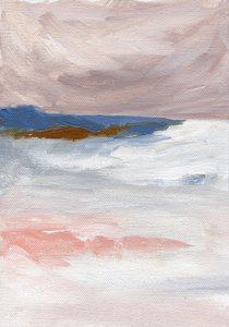 Blush Horizon: Zeelandschap door Nikita Jariwala