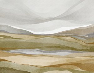 Aards abstract landschap door Nikita Jariwala