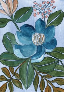 Elegante blauwe bloem door Nikita Jariwala
