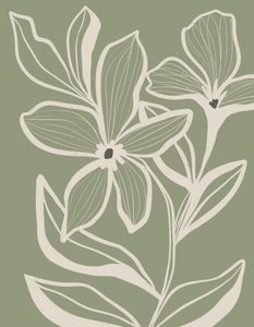 Groene botanische stroom door Nikita Jariwala