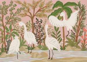 Vredige jungle-reigers door Nikita Jariwala