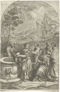 Christus en de Samaritaanse vrouw door Nikolaas van Hoy