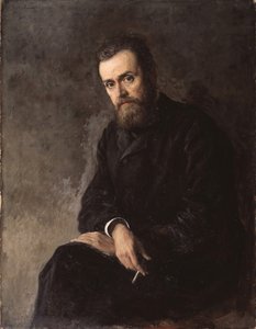 Portret van de auteur Gleb Uspensky 1843-1902, 1884 door Nikolai Aleksandrovich Yaroshenko