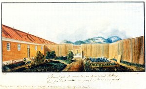 Binnenplaats in de Peter-gevangenis, 1832 door Nikolai Alexandrovich Bestuzhev
