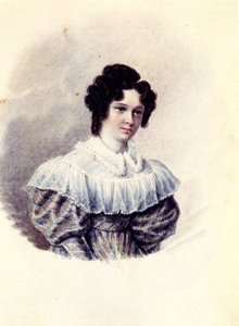 Portret van Alexandra Ivanovna Davydova 1802-1895, vrouw van Decembrist Vasily Davydov, 1830-1839 door Nikolai Alexandrovich Bestuzhev