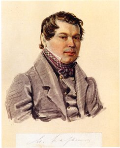 Portret van Decembrist Mikhail Naryshkin 1798-1863, 1832-1833 door Nikolai Alexandrovich Bestuzhev