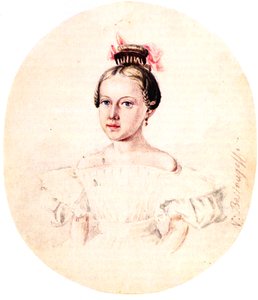 Portret van Olga Annenkova, dochter van Decembrist Iwan Annenkow, 1836